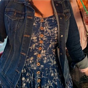 Free People Navy/White Playdress